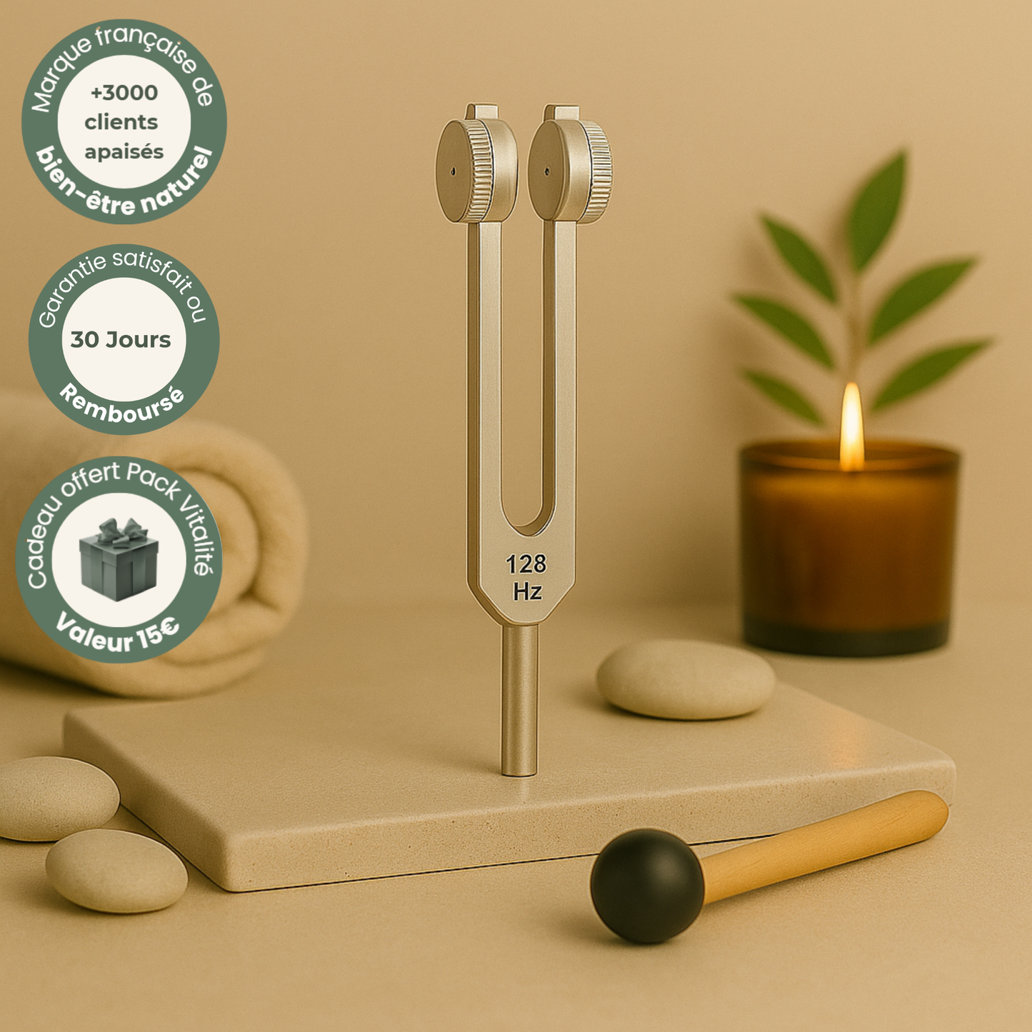 Pack Sérénité – Fourchettes Vibratoires 128 Hz | 256 Hz | 432 Hz | 512 Hz