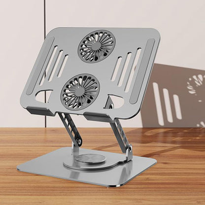 Support de PC Portable Réglable avec Double Ventilateur de Refroidissement