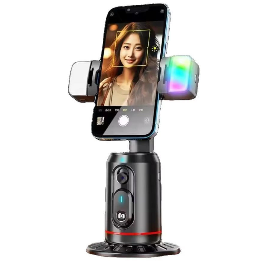 Support Téléphone 360° - Suivi Automatique + Lumière RGB