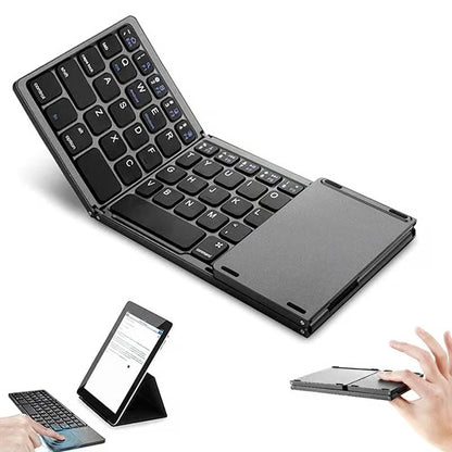 Clavier Bluetooth Pliable avec Pavé Tactile Intégré