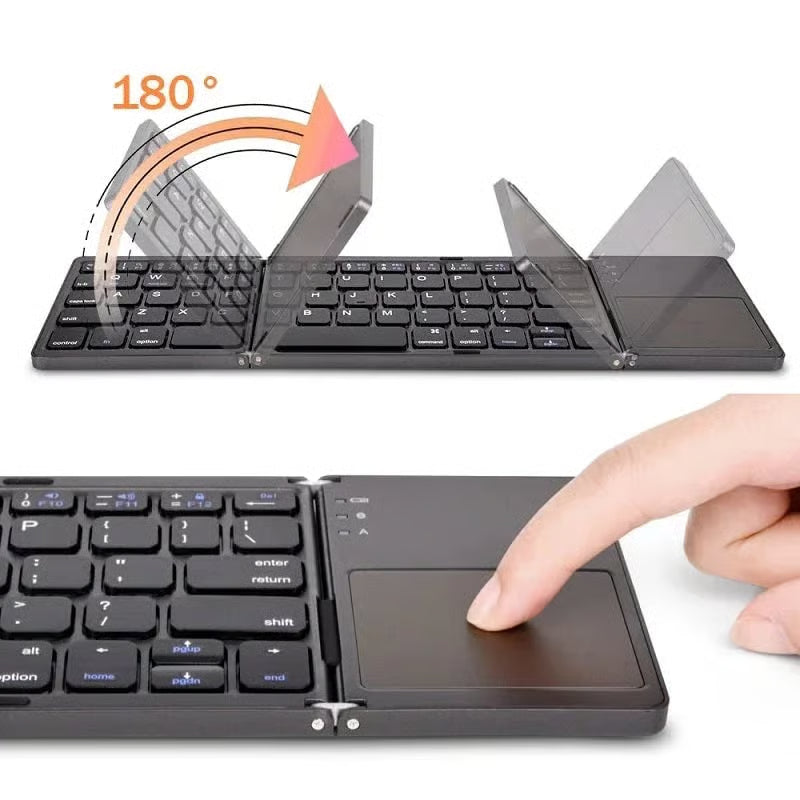 Clavier Bluetooth Pliable avec Pavé Tactile Intégré